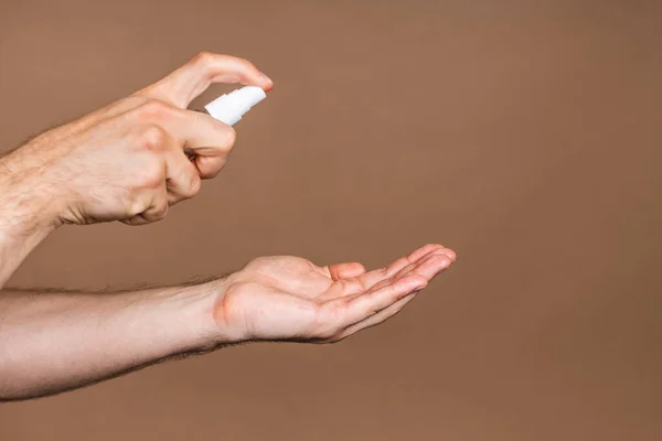 Spălare Mână Mâini Folosind Spălare Mână Dezinfectant Gel Pompa Dozator Fotografie de stoc