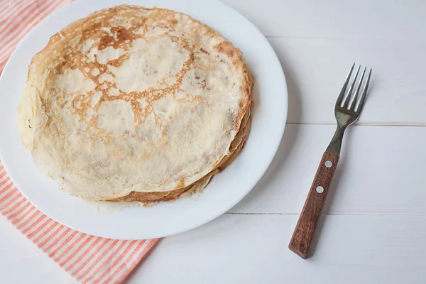 Breakfast with pancakes — Stock Photo, Image