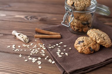 Yulaflı kurabiyeler, yakın çekim