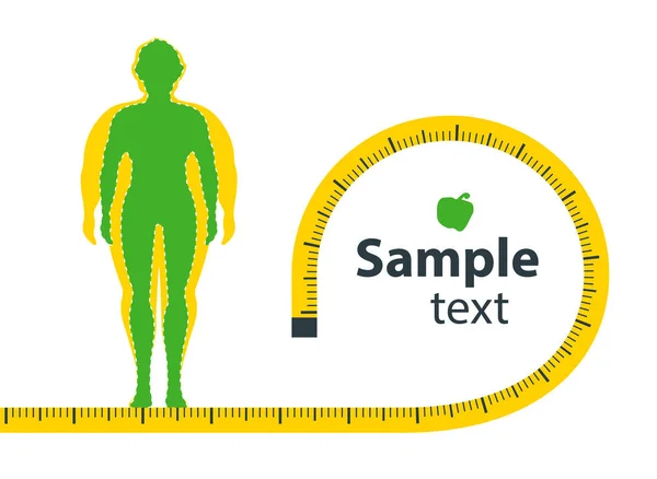 Concepto de pérdida de peso. Antes y después de la dieta y la aptitud. Cuerpo con diferente peso. Estilo de vida saludable. — Archivo Imágenes Vectoriales