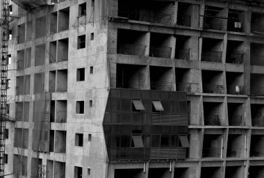 Manila Filipinleri 10 Nisan 2020 Beton inşaatın ortası