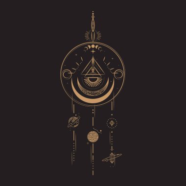 Göksel Büyü Mistik ve Esrarengiz İllüstrasyon