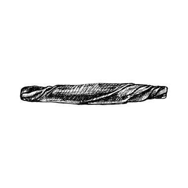 El yapımı marihuanayla sigara. Beyaz arkaplanda izole edilmiş klasik siyah vektör oymacılığı. Etiket, poster, esrar satan internet için