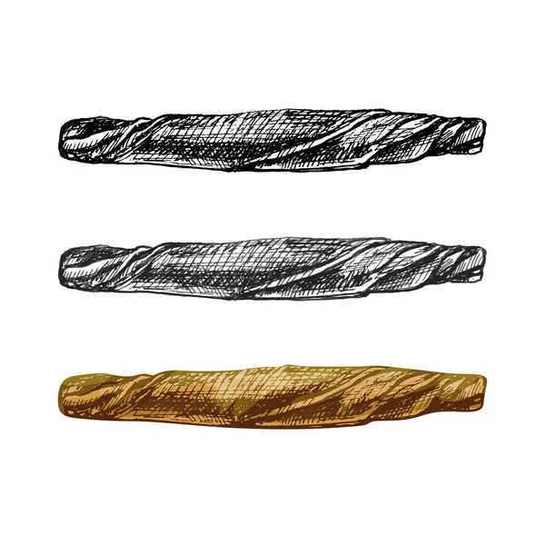 Cigarrillos Hechos Mano Con Marihuana Ilustración Grabado Vectorial Color Vintage — Vector de stock