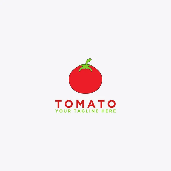 Logo Tomate Design Légumes Isolés Illustration Vectorielle — Image vectorielle