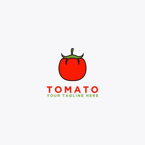 Логотип Tomato Design Изолированные Овощи Векторная Иллюстрация — стоковый вектор