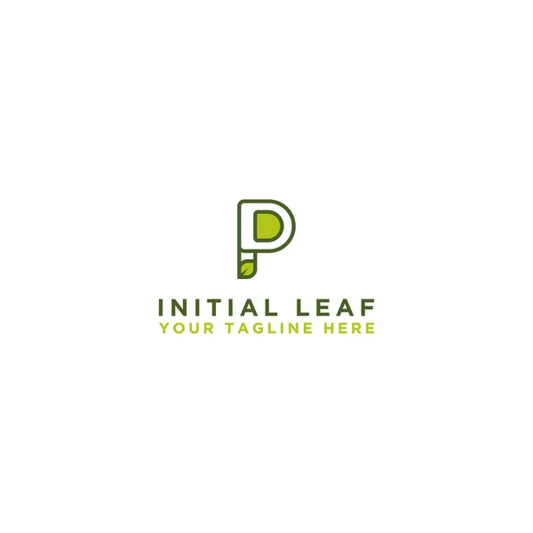 Leaf Logo Initial Letter Design Vector — 스톡 벡터