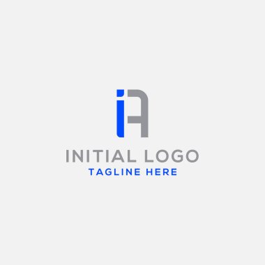 logo design inspiration for companies from the initial letters of the IA logo icon. -Vector clipart