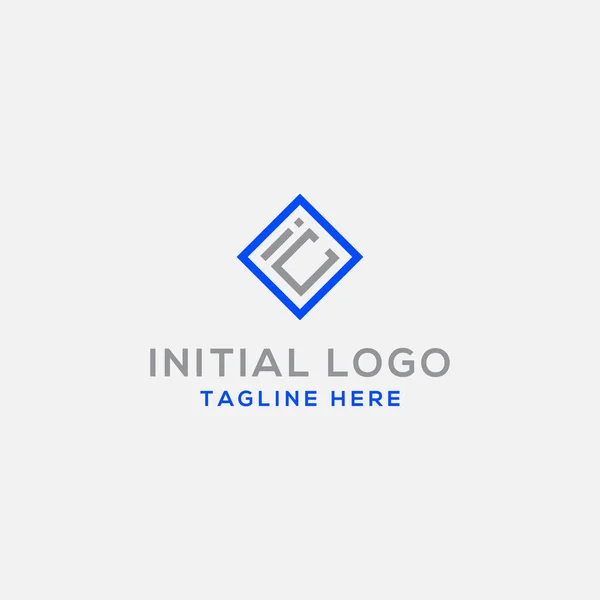 Icロゴのアイコンの最初の文字から企業のためのロゴデザインインスピレーション ベクトル — ストックベクタ