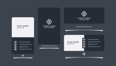 Modern, Yaratıcı ve Temiz Geometrik Tasarım Vektör Kartı Şablonu. Dikey ve Yatay Şablon Koleksiyonu