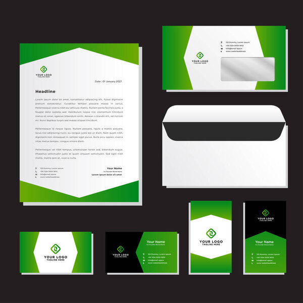 Corporate identity templates for your business including Business Cards, Envelopes and Letterhead Designs