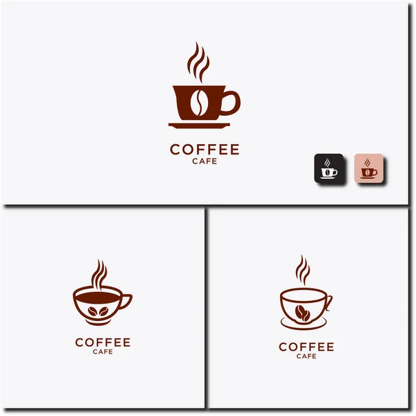 Illustrazione Vettoriale Dell Icona Della Tazza Caffè Caldo Logo Design — Vettoriale Stock