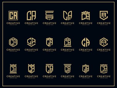 Şablon ilk harfleri CA logo simgesini ayarla.