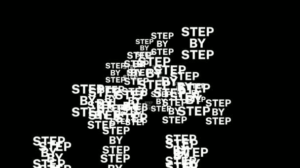 Step Step Rain Animation Resolution — Stockvideo