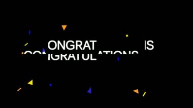 Tebrikler Animasyon 4K Arkaplan