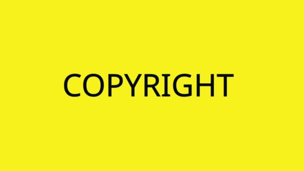 Анімація Пише Авторські Права Інтелектуальна Власність Ліцензії Бренд — стокове відео