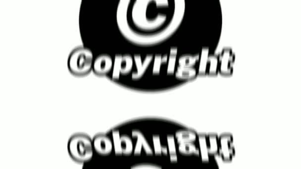 Copyright Icon Intellectual Property Rights Simple Animation Resolution Background — 비디오