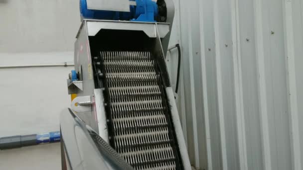 Mekanisk Roterande Automatisk Bargrill Screen Cleaner För Avloppsreningsverk Avloppsvatten — Stockvideo