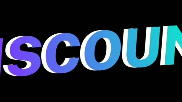 Дисконтна Анімація Гроудовими Смішними Ефектами Відмінно Підходить Вашого Промо Контенту — стокове відео