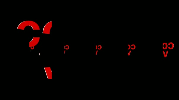 Coronavirus Covid 19文字动画黑色背景 — 图库视频影像