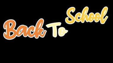 Okula Dönüş Sevimli Metin Canlandırması