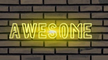 Muhteşem Neon Animasyon Duvarı Arkaplanı