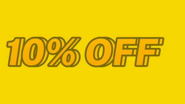Discount Coupon Percent Simple Text Animation Special Offer Media Your — Stock Video