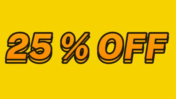 Discount Coupon Percent Simple Text Animation Special Offer Media Your — Stock Video