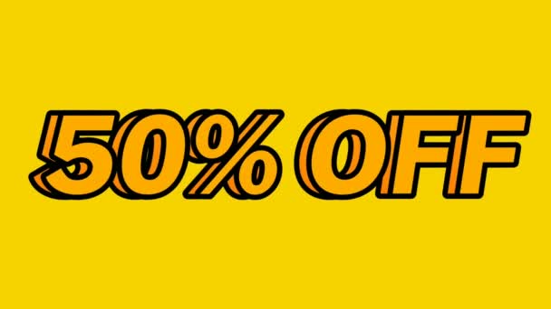 Discount Coupon Percent Simple Text Animation Special Offer Media Your — Stock Video