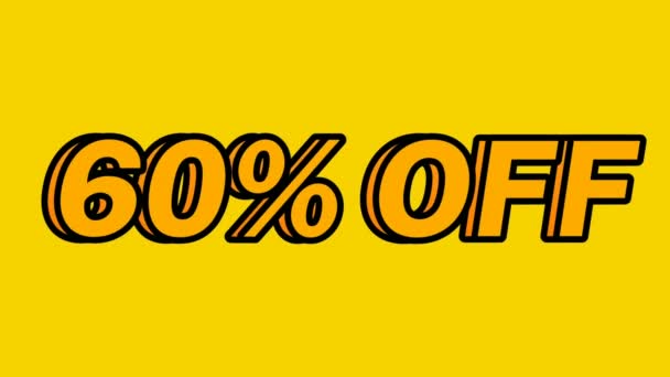 Discount Coupon Percent Simple Text Animation Special Offer Media Your — Stock Video