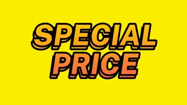 Marketing Strategy Special Price Heartbeat Animated Text Your Promotional Media — Stock video