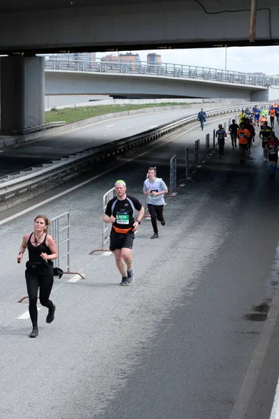 Kazan Tatarstan Rússia Maio 2021 Runners Kazan Marathon 2021 — Fotografia de Stock