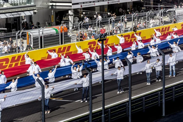 De Russische Tricolor.The Opening Grand Prix van Rusland. Formule o — Stockfoto