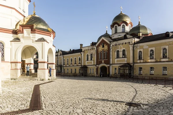 Új Athos kolostor Szent Simon a kánaáni kolostor. — Stock Fotó