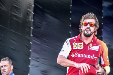 Fernando Alonso at the autograph session. clipart