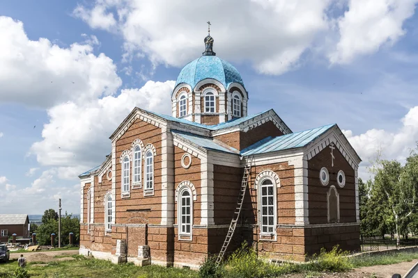 De kerk in communistische straat in de stad van Birsk Stockfoto