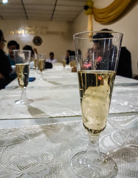 celebration event with champagne glasses