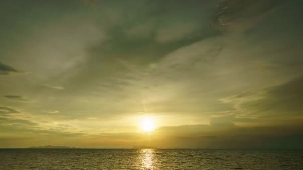 Coucher Soleil Sur Mer Stock Vidéo — Video