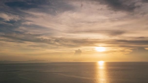 Закат Над Морем — стоковое видео