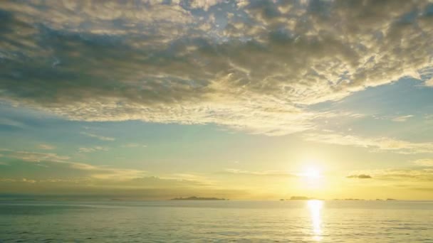 Coucher Soleil Sur Mer Stock Vidéo — Video