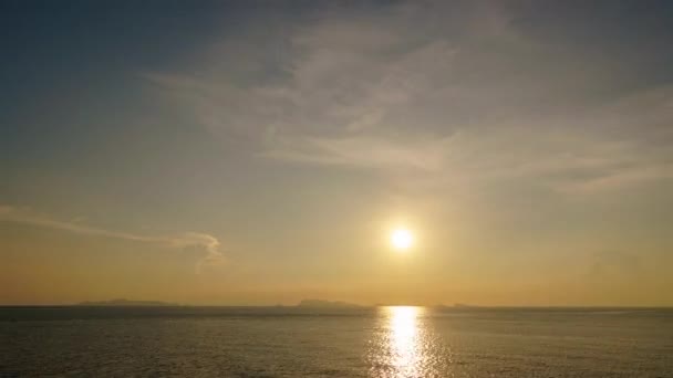 Coucher Soleil Sur Mer Stock Vidéo — Video