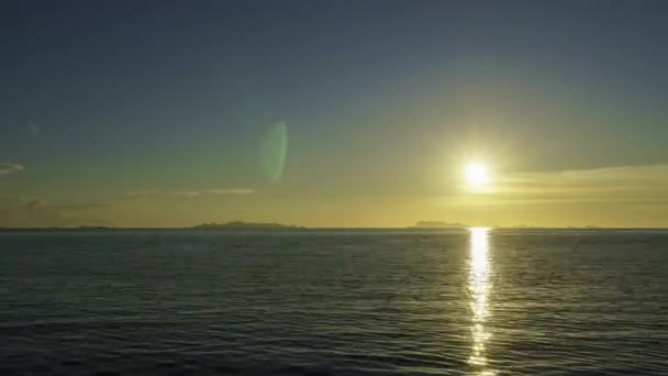 Coucher Soleil Sur Mer Stock Vidéo — Video