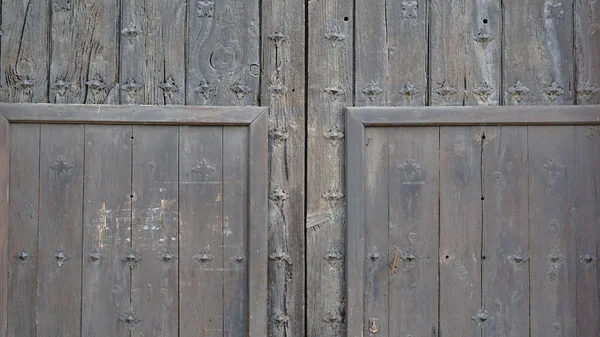 Деревенский Серый Деревянный Фон Двери — стоковое фото