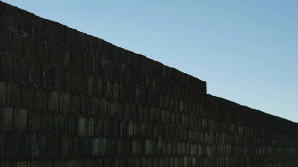 Einbauwand Aus Grauen Betonteilen — Stockfoto