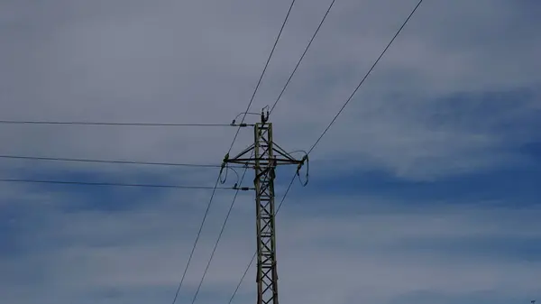 Power Transmission Tower Cables — Stock Photo, Image