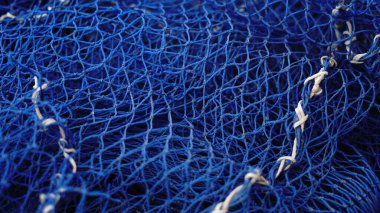 arka plan olarak mavi balıkçılık ağı