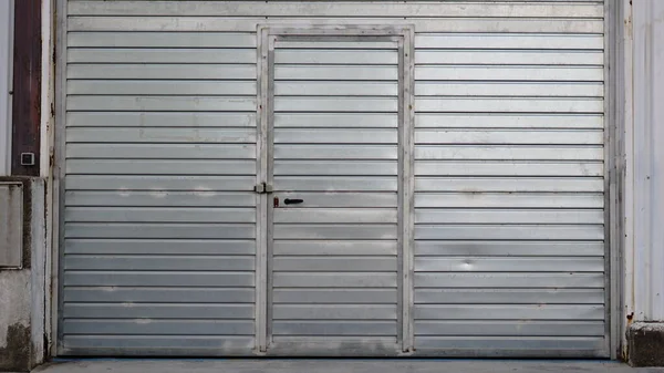 background of large metal industrial door