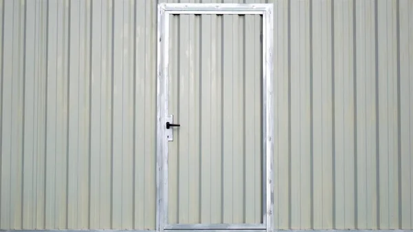 Αποθήκη Βιομηχανικό Μεταλλικό Φόντο Πόρτα — Φωτογραφία Αρχείου