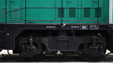 Dizel lokomotif tren detayı