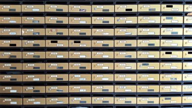 arka plan olarak konut posta kutuları